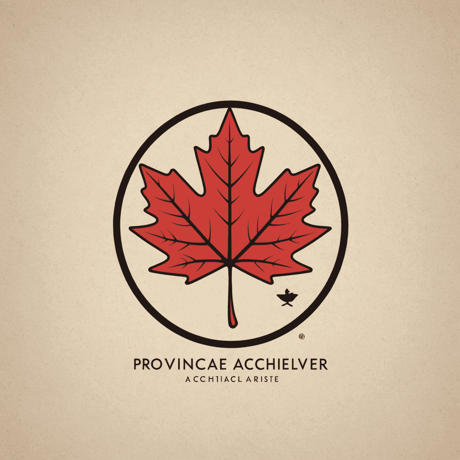 Provinceachiever logo featuring a stylized maple leaf and airplane