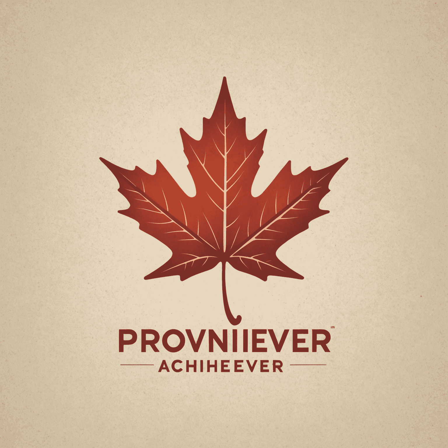 Provinceachiever logo featuring a stylized maple leaf and airplane