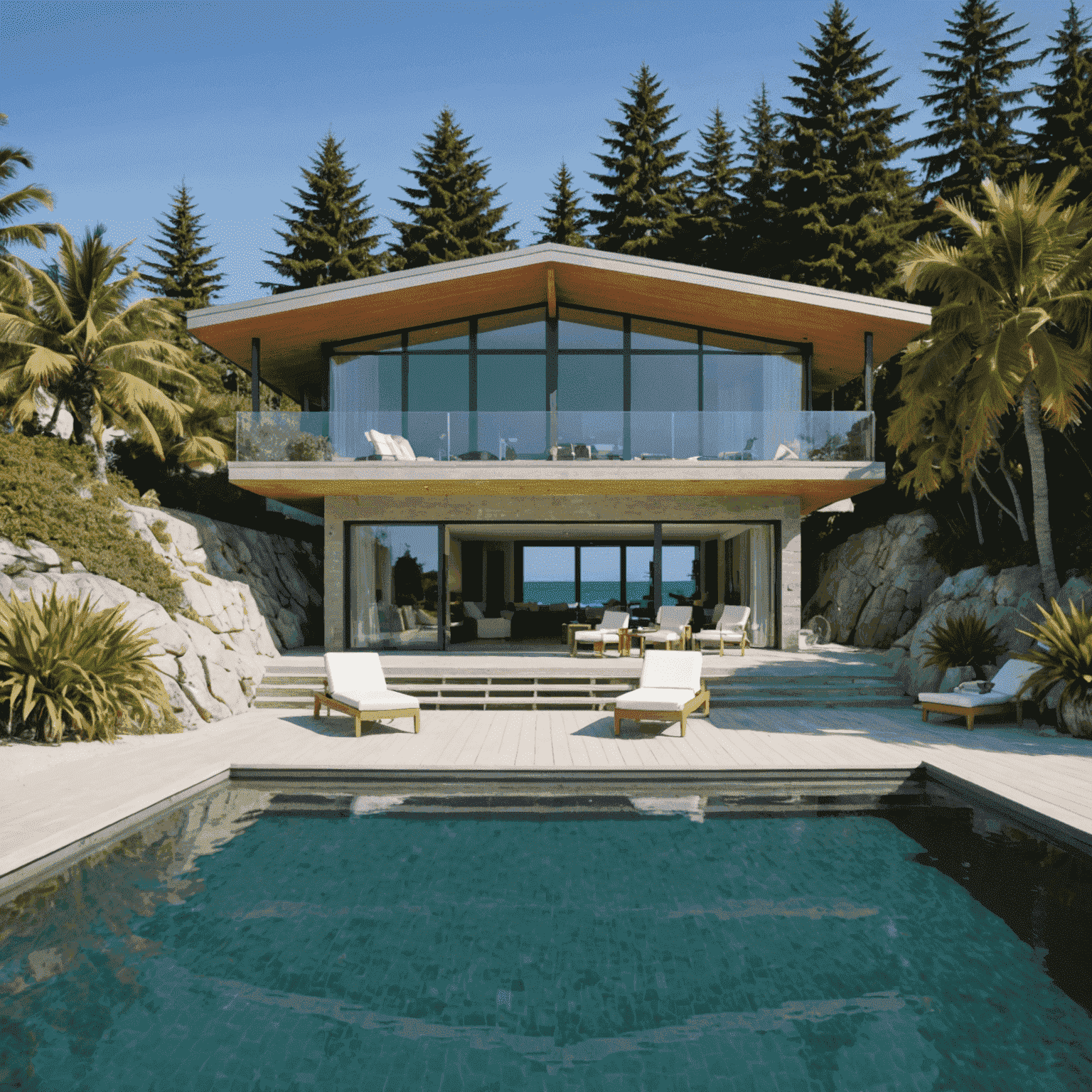 Stunning beachfront villa with private access to a pristine Canadian beach